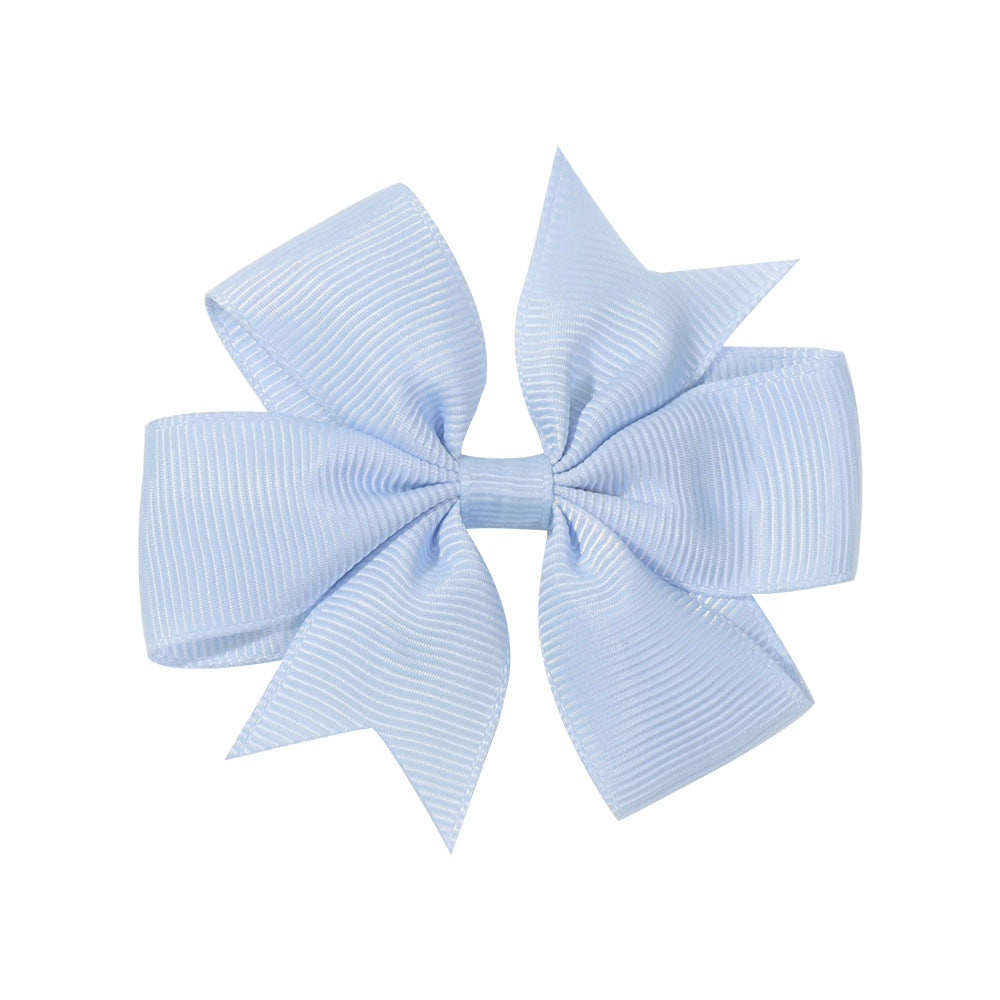 Wholesale 10pcs DIY Handmade Baby Dovetail V Ribbed Ribbon Bow Hairpin